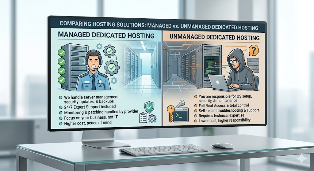 Comparing Managed and Unmanaged Dedicated Hosting